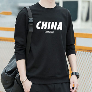 长袖t恤男士春秋新款男装卫衣潮流ins拼接打底衫衣服日系潮牌男装