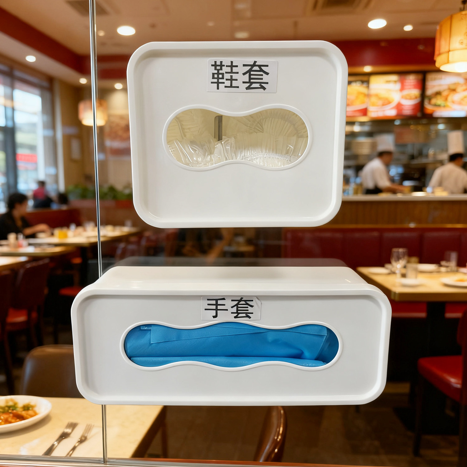 厨房壁挂一次性手套收纳盒子图片
