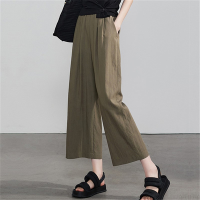 速干阔腿裤休闲山本裤八分直筒裤