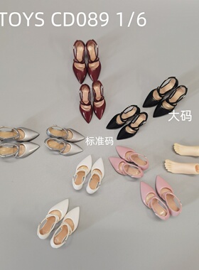 现货 cdtoys  cd089 1/6女兵人交叉绑带高跟鞋细跟性感一字扣大码