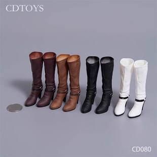 现货 cdtoys CD080 1/6女兵人实心高跟鞋 中筒靴子 女人偶配件