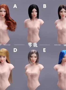 现货 YMTOYS 1/6 可动眼亚洲女头雕 梦鹿 YMT107适合PH包胶女素体