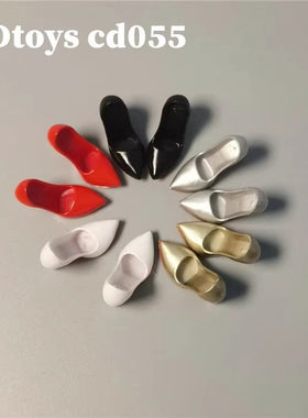 现货CDtoys CD055 1/12 女兵人尖头高跟鞋女鞋空心鞋 TBL女素体