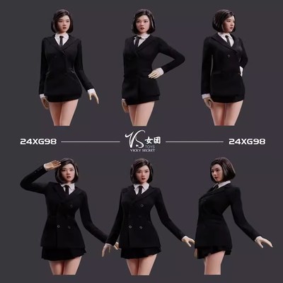 现货 VSTOYS 1/6女团服饰 24XG98 西服短裙 适合包胶女素体兵人