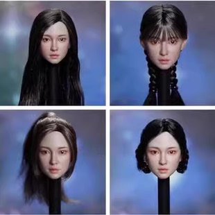 现货 SUPER DUCK 1/6兵人偶 SDH042 亚洲美女头雕 搭配12寸 素体