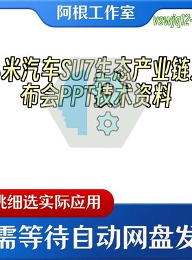 小米汽车SU7生态产业链发布会PPT技术资料