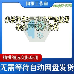 小米汽车SU7生态产业链发布会PPT技术资料