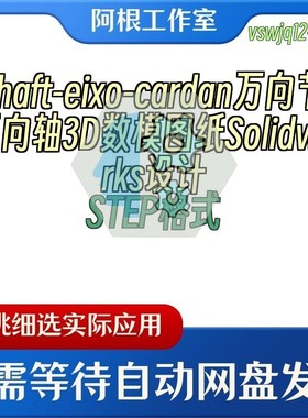 shaft-eixo-cardan万向节万向轴3D数模图纸Solidworks设计STEP