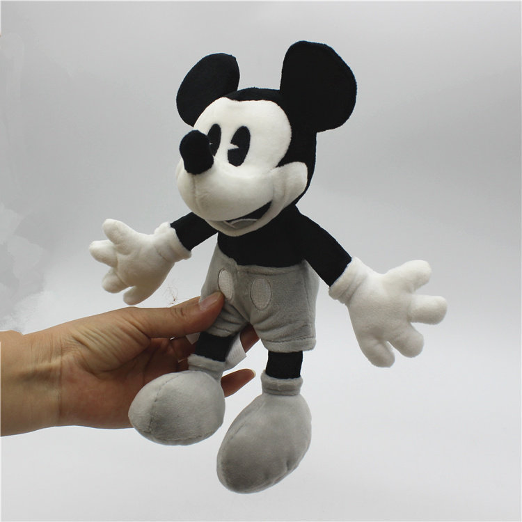 卡通黑白复古米奇米老鼠毛绒玩具公仔玩偶布娃娃儿童生日礼物礼品