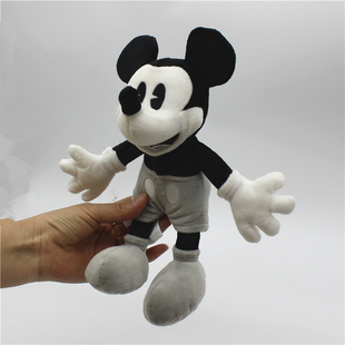卡通黑白复古米奇米老鼠毛绒玩具公仔玩偶布娃娃儿童生日礼物礼品
