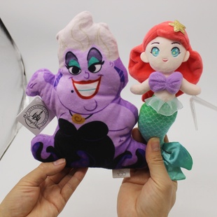 小美人鱼爱丽儿比目鱼海巫婆乌苏拉毛绒玩具公仔玩偶娃娃生日礼物