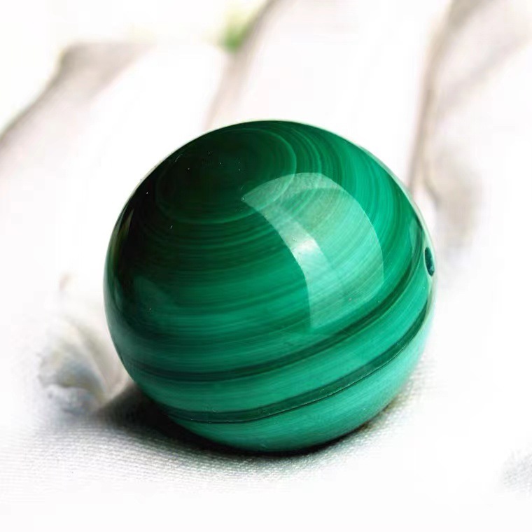 7A天然精选孔雀石圆珠散珠子DIY配饰配件隔珠配珠手链手串单珠