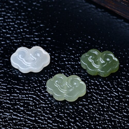 和田玉如意手工雕刻本命年老虎头手工编织编绳diyi配件材料