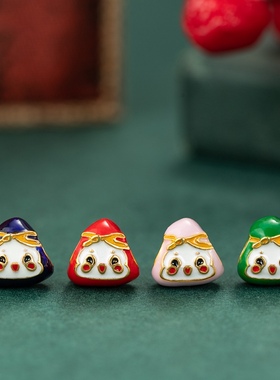 高档久不掉色沙金粽子端午粽宝宝手链手串串珠配珠古法金diy配件