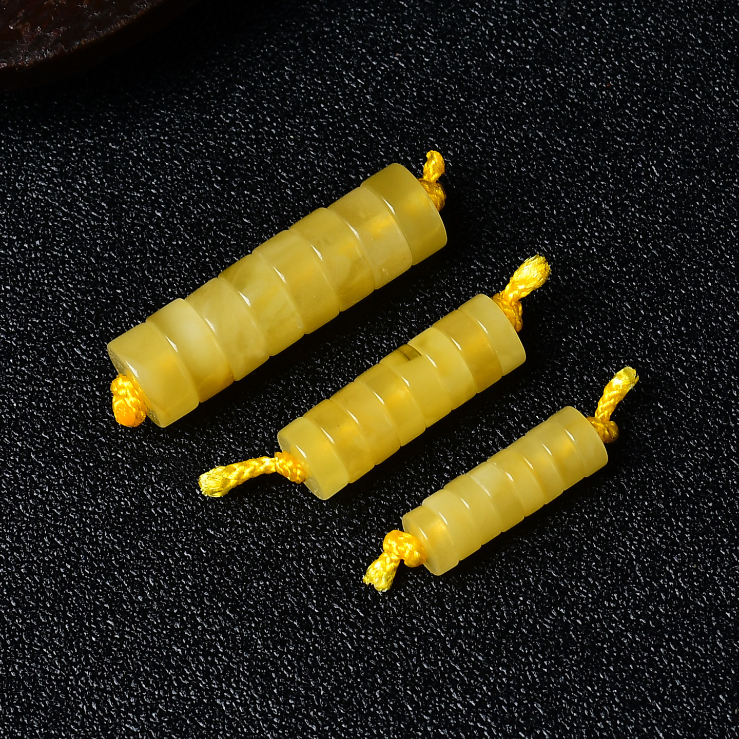 天然原矿蜜蜡直切隔片药片隔珠金刚星月菩提手串手链108颗diy配饰