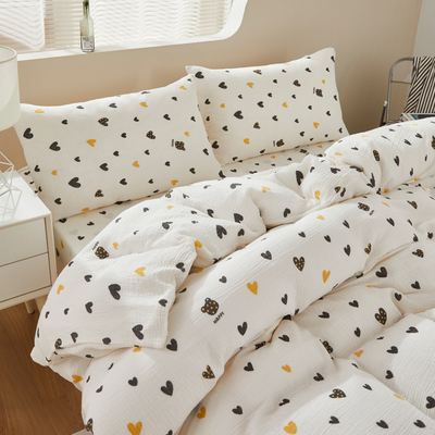 A类双层皱皱纱被套单件可定制