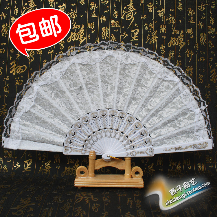 摆拍道具黑暗萝莉病娇哥特风洛丽塔复古风日式和风蕾丝旗袍扇子