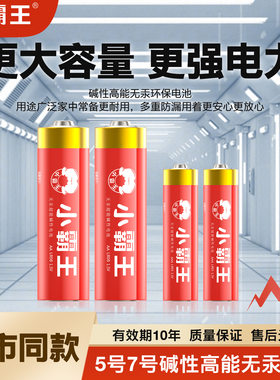 小霸王碱性电池5号7号电池40粒