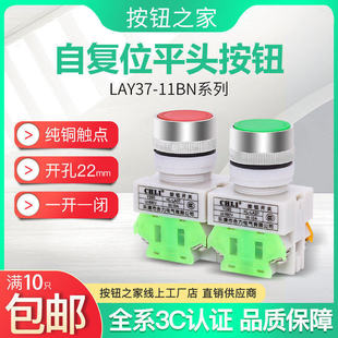 Y090 11BN点动按钮开关自锁常开常闭 22M 自复位LAY37 CHLI合力
