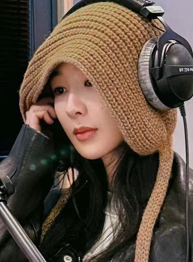 秋冬百搭护耳保暖流苏针织帽子女