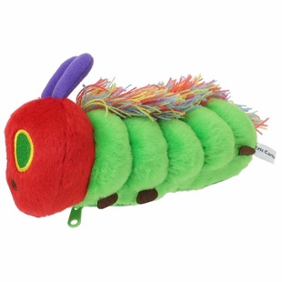 日本SUN 毛毛虫玩偶笔袋可爱软萌治愈公仔文具收纳 ARROW好饿