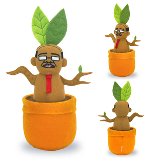 日本正版SHINADA曼德拉草大叔公仔玩偶新奇趣味桌上摆饰