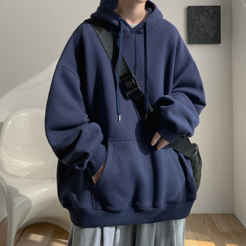 美式潮牌oversize连帽卫衣