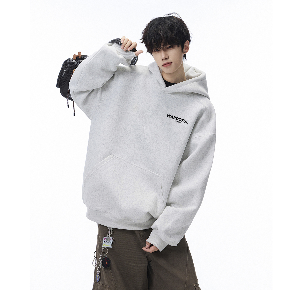 连帽卫衣男女秋冬重磅加绒加厚