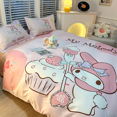 四件套全棉儿童美乐蒂女孩粉色