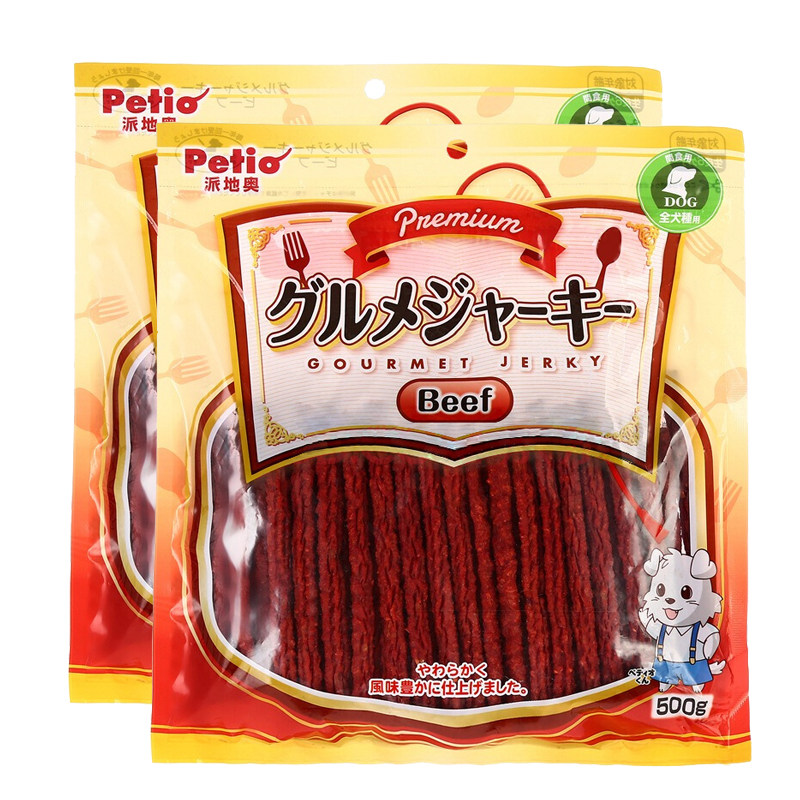 Petio派地奥美味牛肉条 500g 宠物零食狗零食牛肉条宠物零食