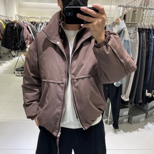潮牌高级感针织拼接假俩件羽绒服