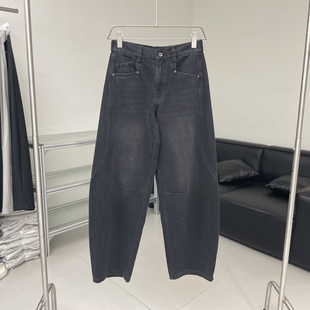 美式潮牌复古设计感宽松弯刀牛仔裤男士秋季新款痞帅百搭阔腿长裤