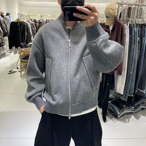 冬季男士重磅加厚棒球领毛呢夹克