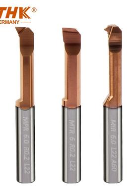 小孔径内孔螺纹刀不锈钢用MIR整体钨钢合金刀杆小牙刀D4螺纹车刀