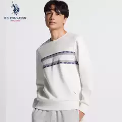 Uspoloassn American Polo Association Winter Sweater Men's Round Neck Long Sleeve Warm Base Layer Men's Knitwear