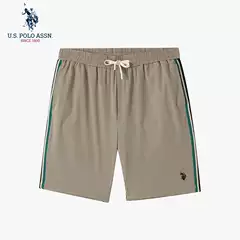 Uspoloassn Shorts Men's Summer Casual Pants Cool Ice Silk Anti-Pilling Loose Men's Quarter Pants
