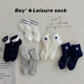 男童袜子夏季 透气网眼袜儿童韩ins运动学生潮袜夏天透气棉袜 薄款