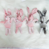 ins网红许愿兔伴手礼盒子丝绒兔子玩偶钥匙背包挂件女