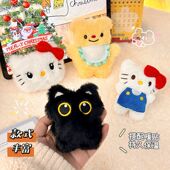 卡通可爱毛绒暖手宝小猫学生刺绣自发热持久手握暖手蛋口袋暖宝宝