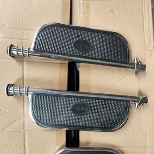 豪华款 脚踏板搁脚配件 大货架保险护杠电动电瓶车两侧左右翻版