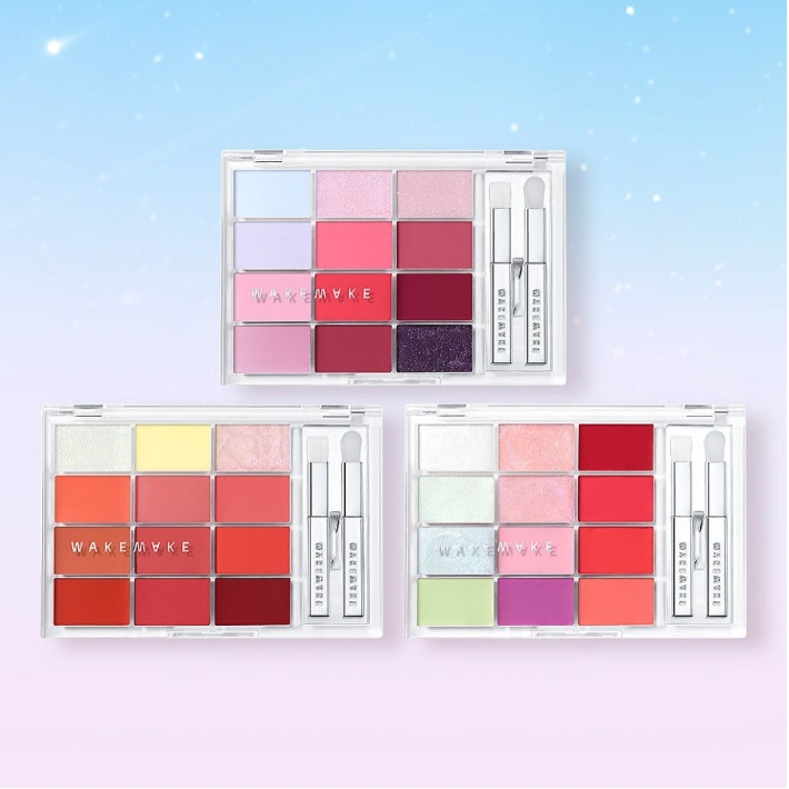 新品▲WAKEMAKE12色唇彩盘