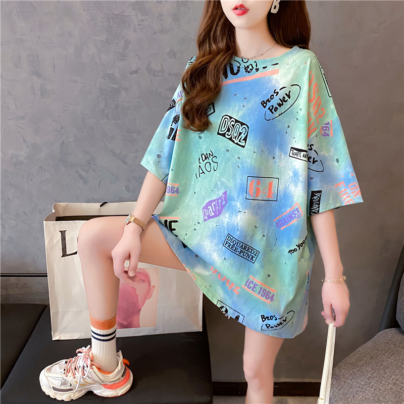 Real shot cotton hollowed out short sleeve T-shirt for women