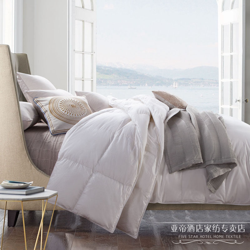 美国喜来登五星酒店款羽绒被95匈牙利加厚白鹅绒被子二合一子母被