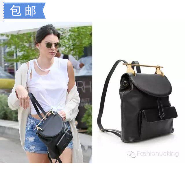 欧美街拍肯豆Kendall Jenner 吉吉GIGI同款包包个性小众双肩包女