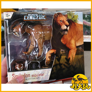 中生代野兽BOM毁灭刃齿虎 史前古生物关节可动剑齿虎模型玩具手办