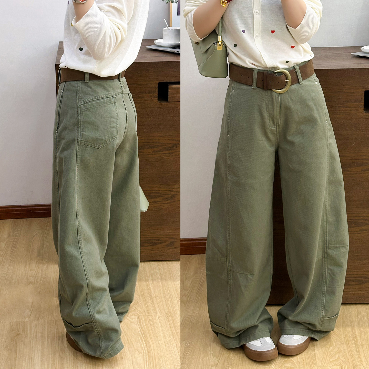 复古拖地工装阔腿裤女欧洲站2026春装新款欧货女装西装裤休闲裤潮