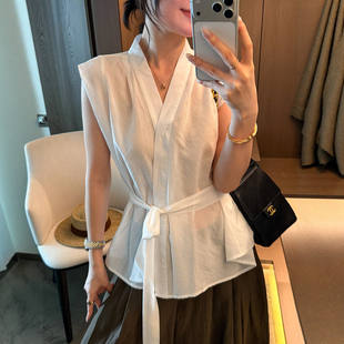 小飞袖收腰A字衬衫女欧洲站2026夏季新款欧货女装时尚洋气娃娃衫