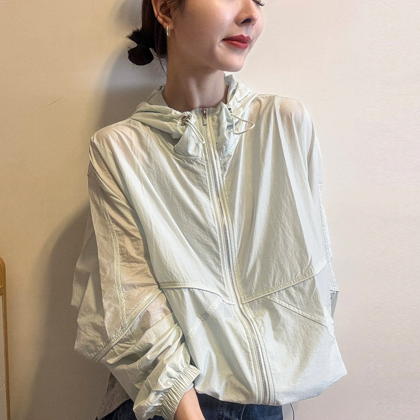 抽绳连帽防晒衣外套女欧洲站2026夏装新款欧货女装薄款夹克开衫潮