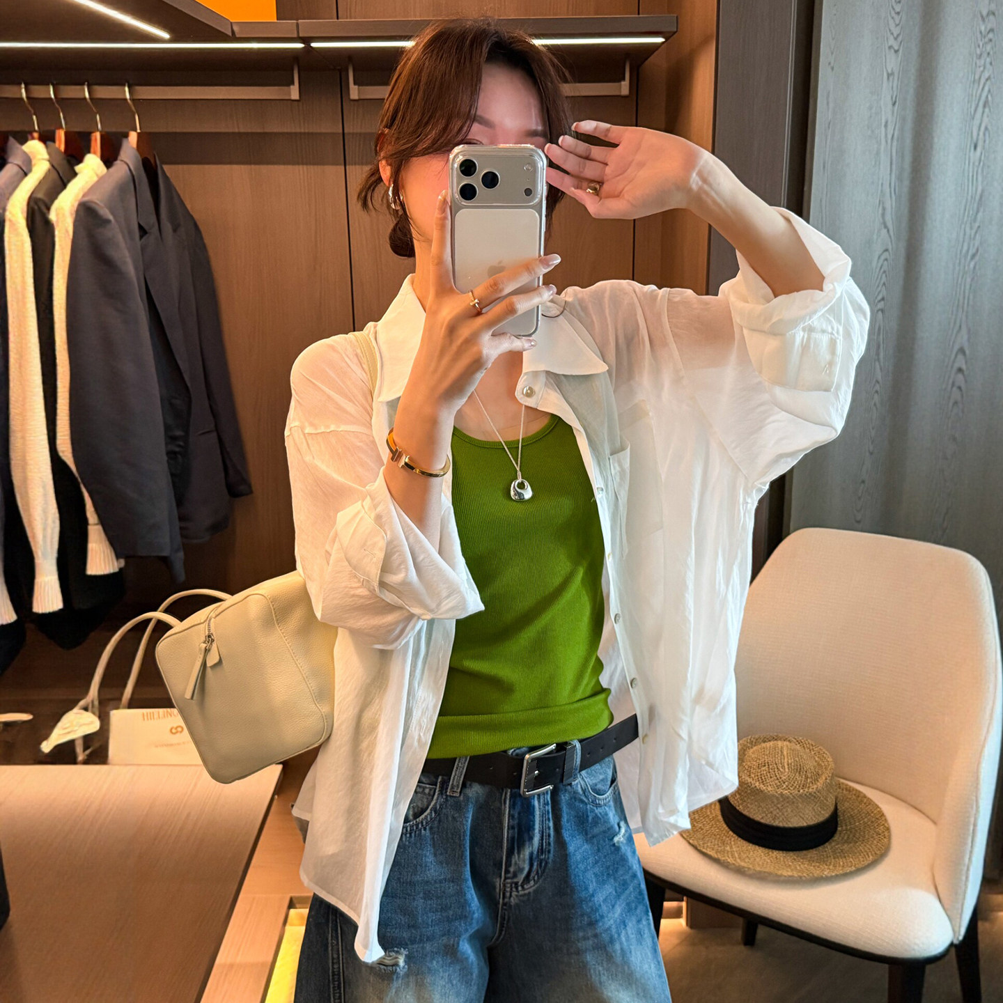 防晒衬衫吊带背心时尚两件套上衣女欧洲站2026夏装新款欧货女装潮