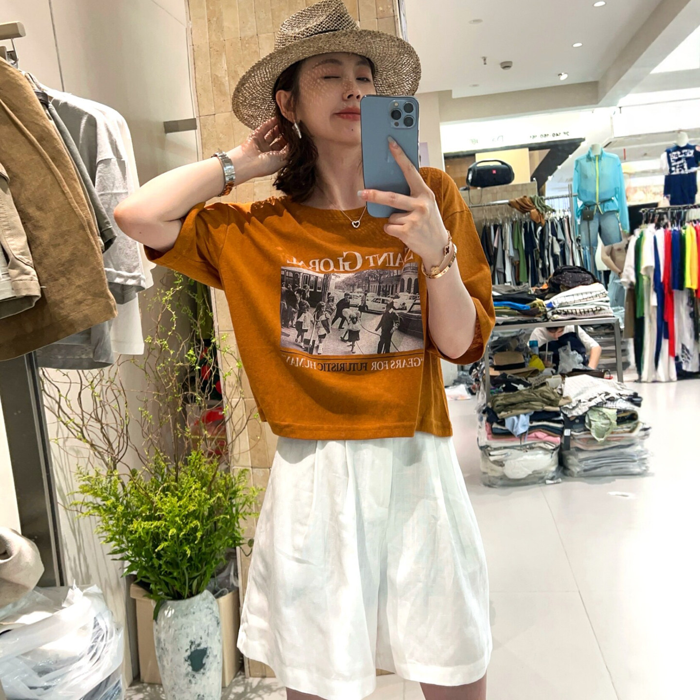 复古印花小版短袖T恤女欧洲站2026夏季新款欧货女装INS短款上衣潮